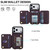 iPhone 17 Pro YM006 Skin Feel Zipper Card Bag Phone Case with Dual Lanyard - Dark Purple