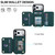 iPhone 17 Pro YM006 Skin Feel Zipper Card Bag Phone Case with Dual Lanyard - Green