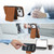 iPhone 17 Pro YM030 Retro Faux Leather Magnetic Detachable Wallet Phone Case - Brown