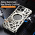 iPhone 17 Pro Yunyan Series Alloy Rotating Holder MagSafe Half Frame Phone Case - Silver