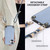 iPhone 17 Carbon Fiber Texture Leather Back Phone Case with Crossbody Strap - Blue