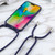 Candy Colors TPU Protective Phone Case with Lanyard iPhone 17 - Dark Blue