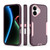 iPhone 17 2 in 1 PC Hybrid TPU Phone Case - Purple Red+Pink