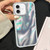 iPhone 17 3 in 1 Diamond Lens Frame Quicksand Pattern Phone Case - Silver
