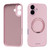 iPhone 17 ABEEL Skin-friendly Feel Magnetic Liquid Silicone Phone Case with Holder - Pink