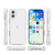 iPhone 17 Acrylic Color Point Transparent Phone Case - White