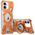 iPhone 17 Armor 360 Holder Frameless Alloy MagSafe Phone Case - Orange