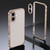 iPhone 17 Armor Dual-side Anti-slip Metal Frame Case with Lens Cover - Desert Gold