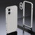 iPhone 17 Armor Dual-side Anti-slip Metal Frame Case with Lens Cover - Silver