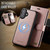 iPhone 17 AutSpace A05 2 in 1 Retro Calf Texture MagSafe Magnetic Phone Case - Pink