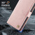 iPhone 17 AutSpace A05 2 in 1 Retro Calf Texture MagSafe Magnetic Phone Case - Pink