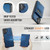 iPhone 17 AutSpace A12 MagSafe Magnetic RFID Card Bag Phone Case - Blue