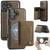 iPhone 17 AutSpace A13 MagSafe Magnetic RFID Flip Card Bag Phone Case - Coffee