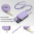 iPhone 17 AwQuer 2 in 1 Crossbody Zipper Wallet Leather Back Phone Case - Light Purple