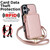iPhone 17 AwQuer 2 in 1 Crossbody Zipper Wallet Leather Back Phone Case - Rose Gold