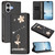 iPhone 17 Ballet Girl Diamond Studded RFID Vegan Leather Phone Case - Black