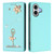 iPhone 17 Ballet Girl Diamond Studded RFID Vegan Leather Phone Case - Mint Green