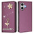 iPhone 17 Ballet Girl Diamond Studded RFID Vegan Leather Phone Case - Violet