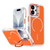 iPhone 17 Bright Color Blocking Camera Bracket Magnetic Phone Case - Orange