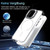iPhone 17 Bright Color Blocking Camera Bracket Magnetic Phone Case - White