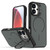 iPhone 17 Bright Color Contrast Skin-feel Camera Bracket Magsafe Phone Case - Black
