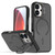 iPhone 17 Bright Color Frosted Skin-feel Camera Bracket Magsafe Phone Case - Black