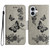 iPhone 17 Butterfly Embossed Flip Leather Phone Case - Grey
