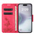 iPhone 17 Butterfly Embossed Flip Leather Phone Case - Red