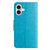 iPhone 17 Butterfly Flower Pattern Flip Leather Phone Case - Blue