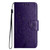 iPhone 17 Butterfly Flower Pattern Flip Leather Phone Case - Dark Purple