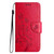 iPhone 17 Butterfly Flower Pattern Flip Leather Phone Case - Red