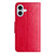 iPhone 17 Butterfly Flower Pattern Flip Leather Phone Case - Red