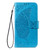 iPhone 17 Butterfly Love Flower Embossed Leather Phone Case - Blue