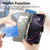 iPhone 17 Butterfly Love Flower Embossed Leather Phone Case - Gray
