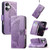 iPhone 17 Butterfly Love Flower Embossed Leather Phone Case - Lavender