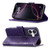 iPhone 17 Butterfly Love Flower Embossed Leather Phone Case - Purple