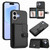 iPhone 17 Button Card Bag RFID Anti-theft Phone Case - Black