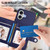 iPhone 17 Button Card Bag RFID Anti-theft Phone Case - Blue