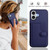 iPhone 17 Button Card Bag RFID Anti-theft Phone Case - Blue