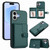 iPhone 17 Button Card Bag RFID Anti-theft Phone Case - Green