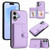 iPhone 17 Button Card Bag RFID Anti-theft Phone Case - Purple