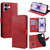 iPhone 17 Calf Texture Buckle Flip Leather Phone Case - Red