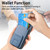 iPhone 17 Carbon Fiber Card Bag Fold Stand Phone Case - Blue