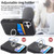iPhone 17 Carbon Fiber Card Wallet Ring Phone Case - Black