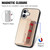 iPhone 17 Carbon Fiber Magnetic Card Wallet RFID Blocking Phone Case - Khaki
