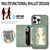 iPhone 17 Carbon Fiber Magnetic Card Wallet RFID Blocking Phone Case - Khaki