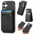 iPhone 17 Carbon Fiber MagSafe Vertical Flip Card Bag Phone Case - Black