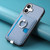 iPhone 17 Carbon Fiber Ring Side Insert Card Bag MagSafe Phone Case - Blue