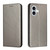 iPhone 17 Carbon Fiber Texture Magnetic Flip Leather Phone Case - Grey