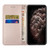 iPhone 17 Carbon Fiber Texture Magnetic Flip Leather Phone Case - Rose Gold